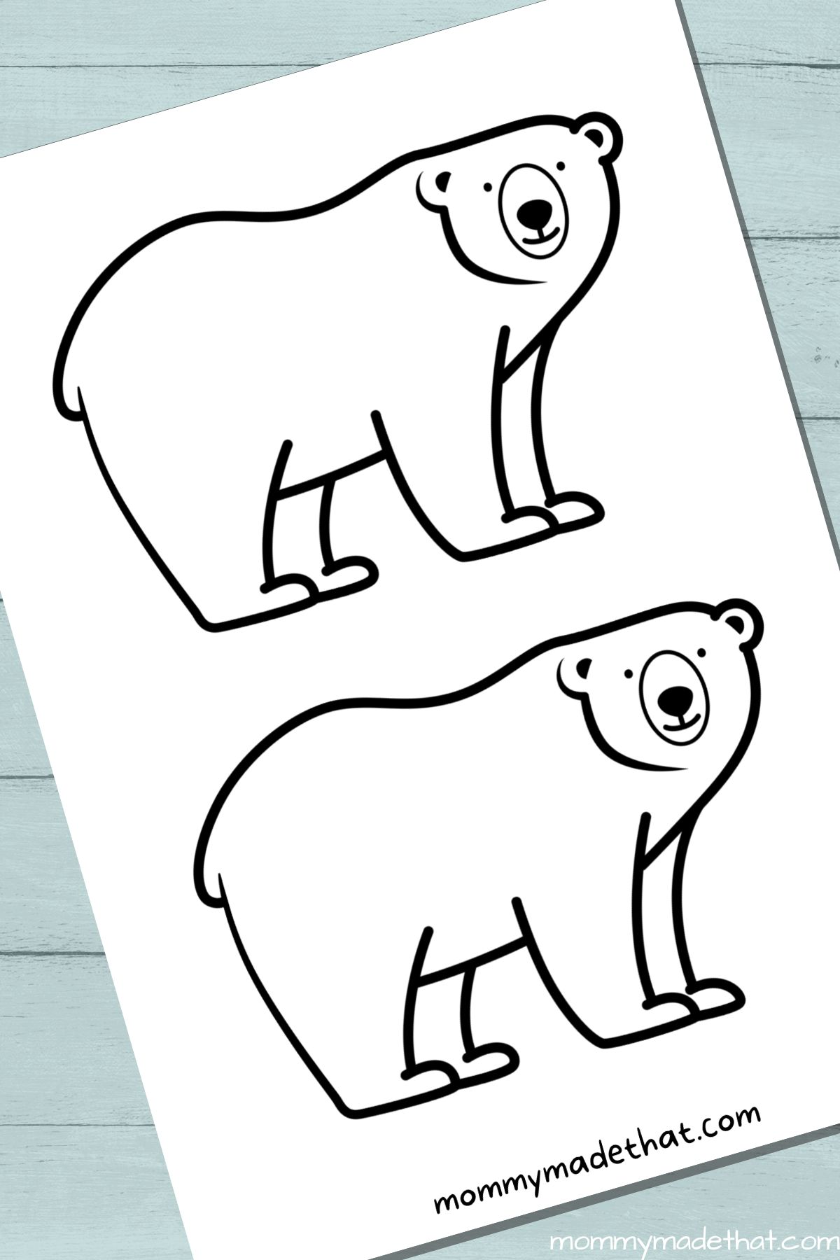 printable polar bears
