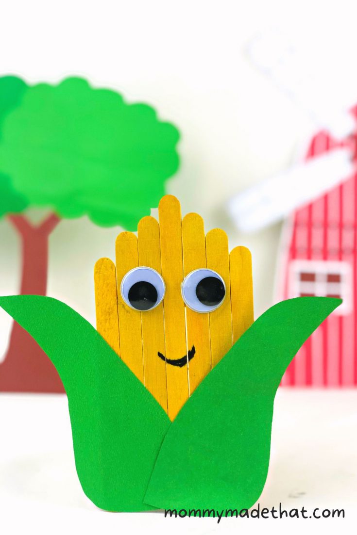 popsicle stick corn craft