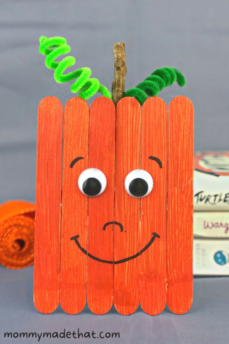 popsicle stick pumpkin