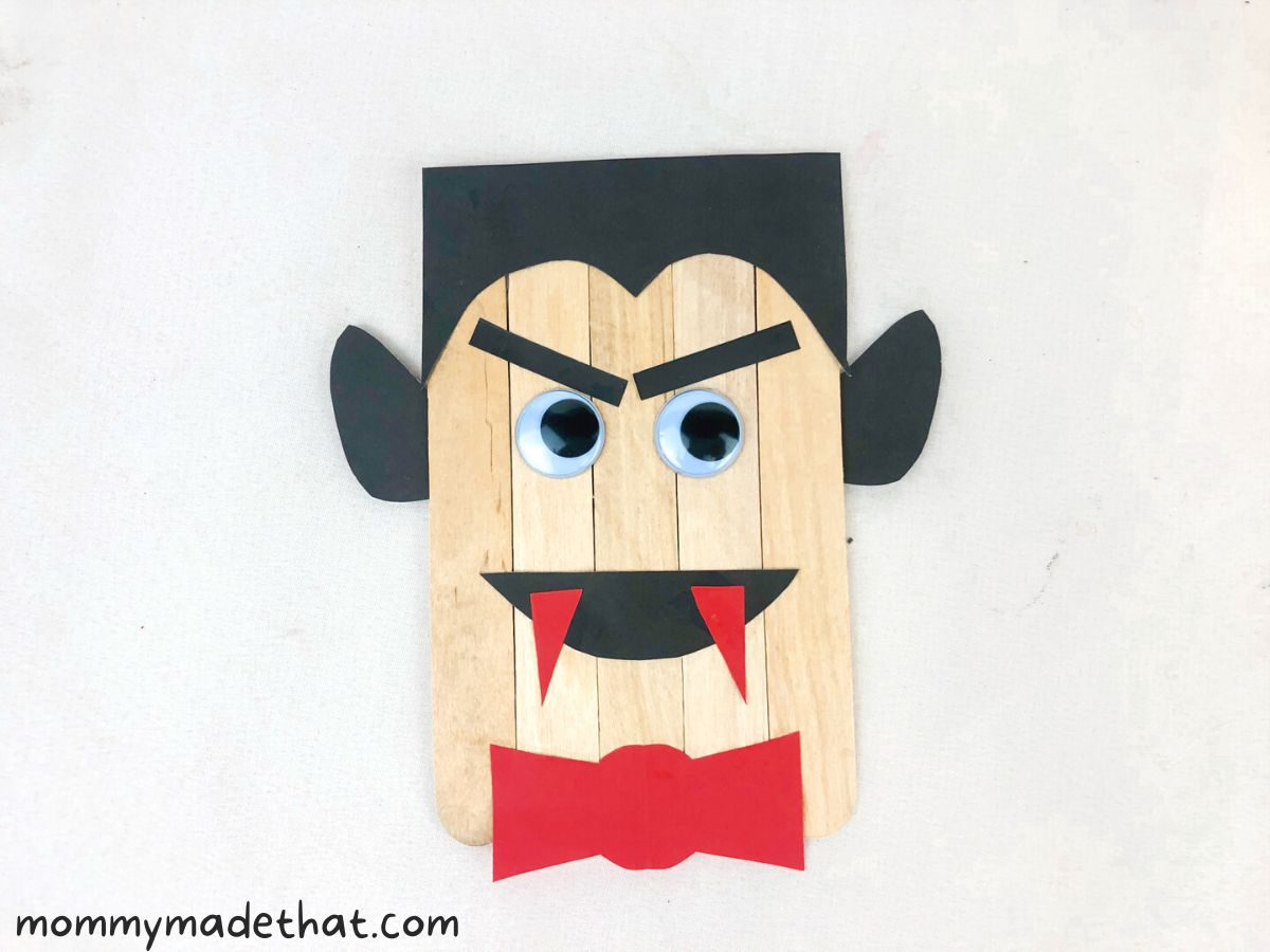 popsicle stick vampire craft