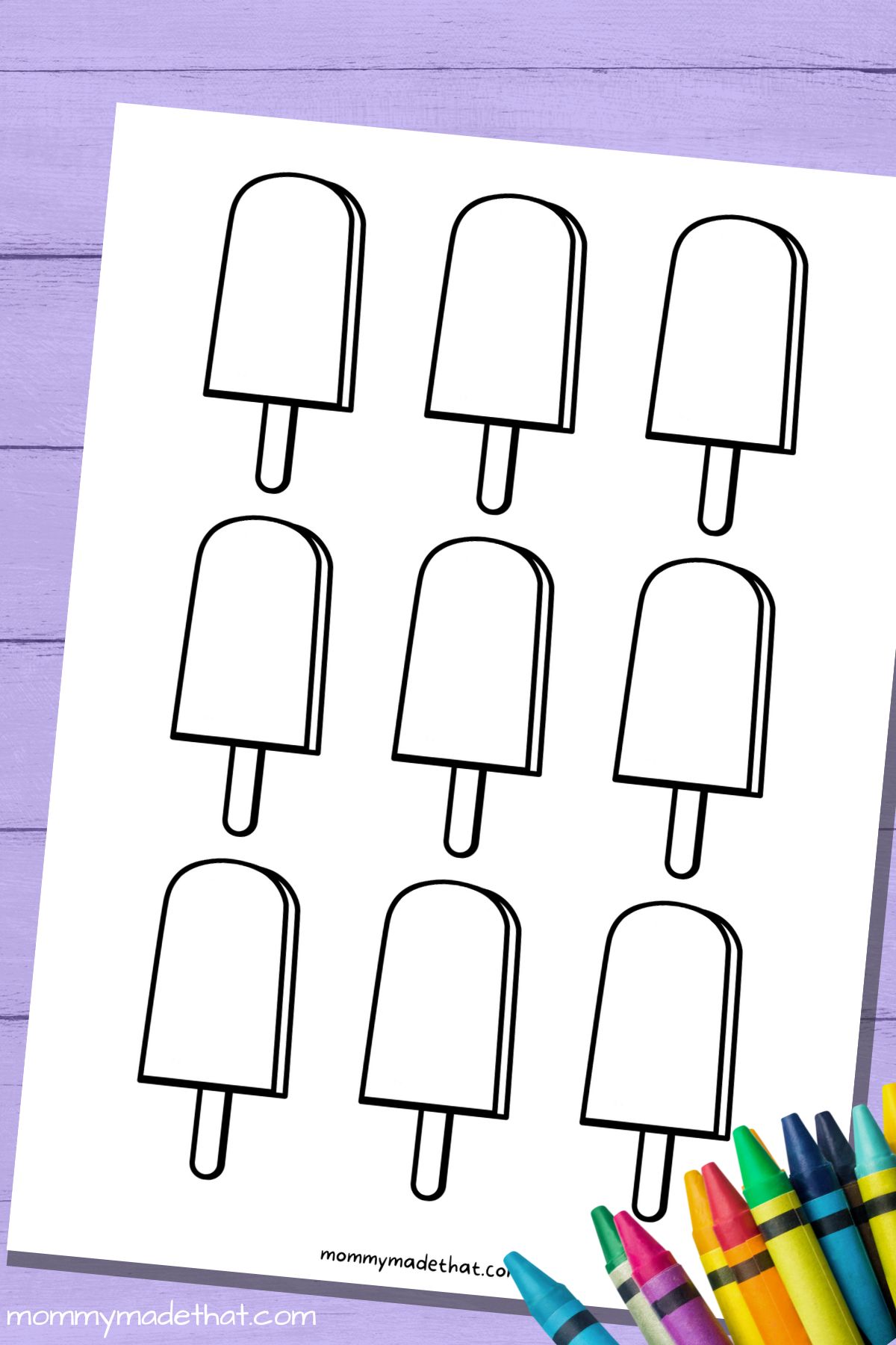 popsicle printable outlines