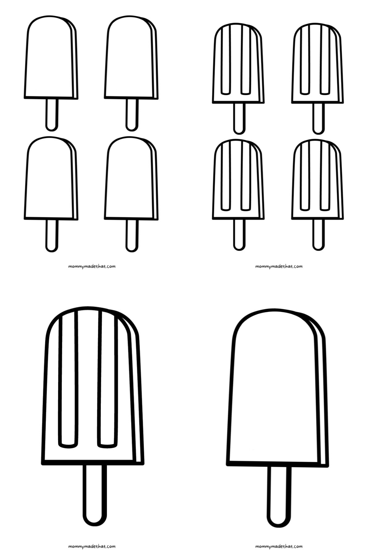 printable popsicle template