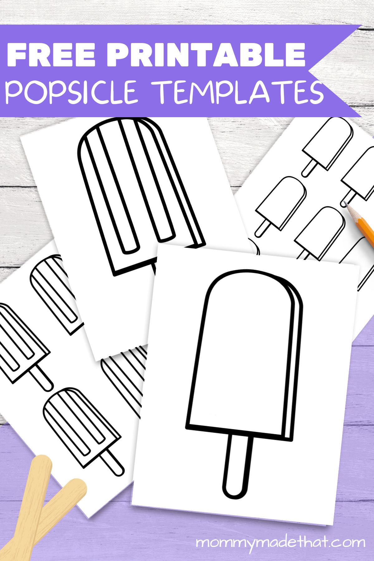 Free Printable Popsicle Templates (So many cute ones!)