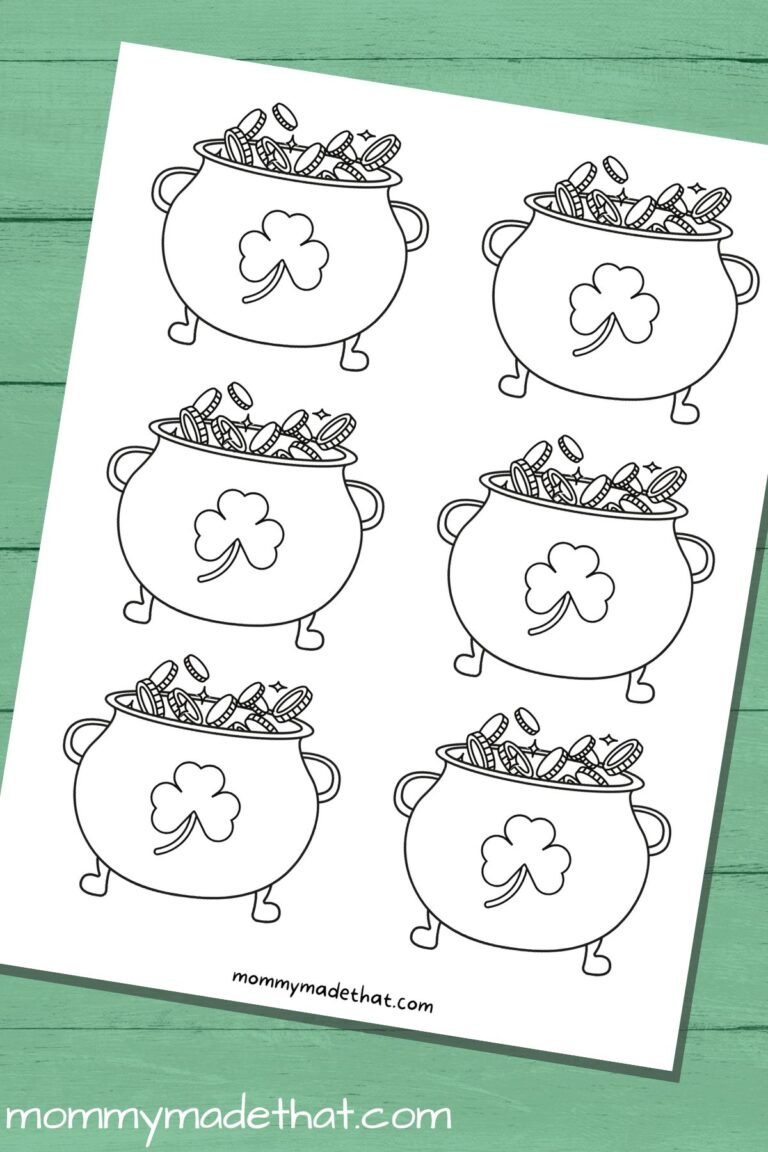 Printable Pot of Gold Templates - Pot Of Gold Template 4 768x1152 