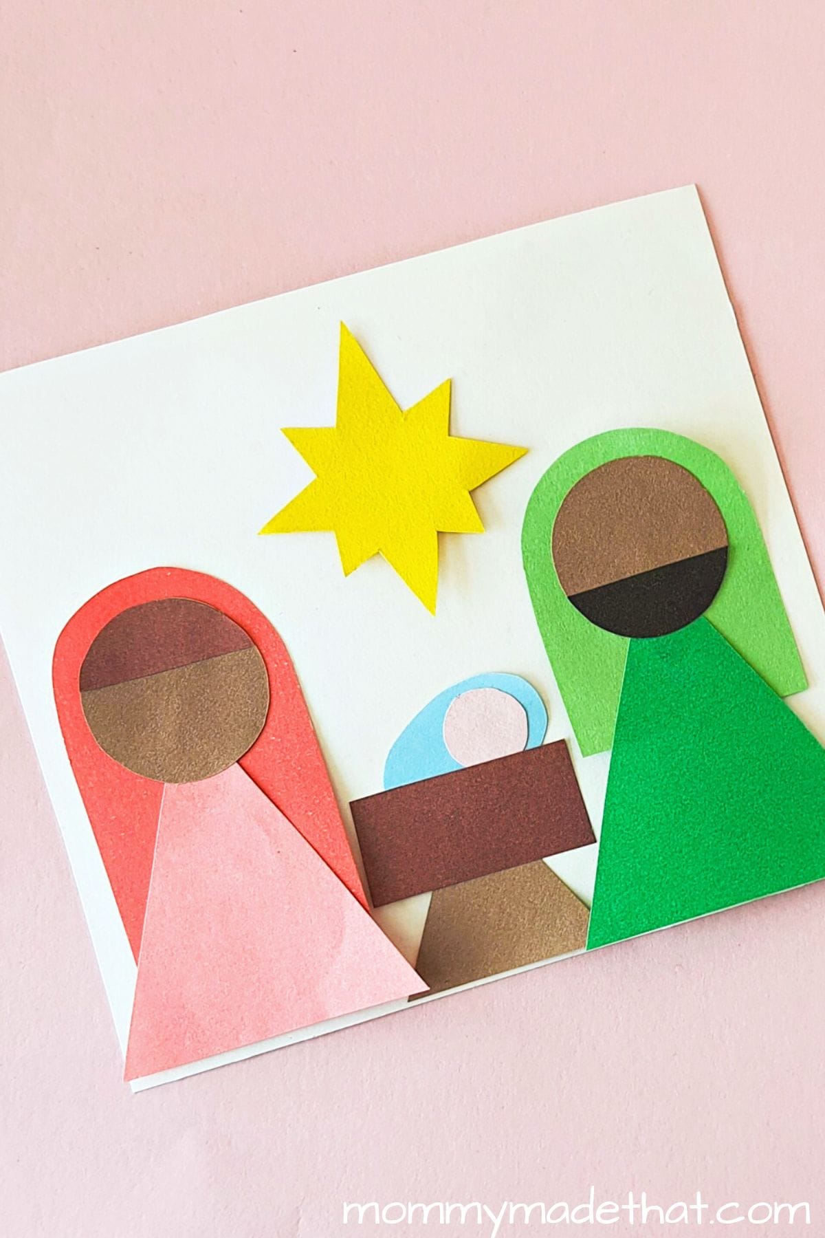 Preschool Nativity Craft (Using Paper Shape Cutouts) + Free Template