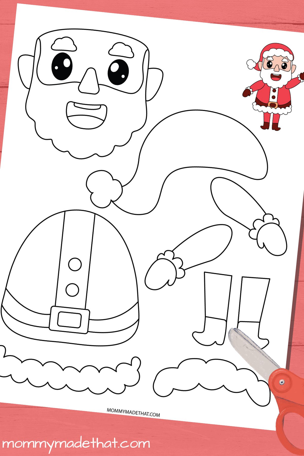 printable santa clause craft