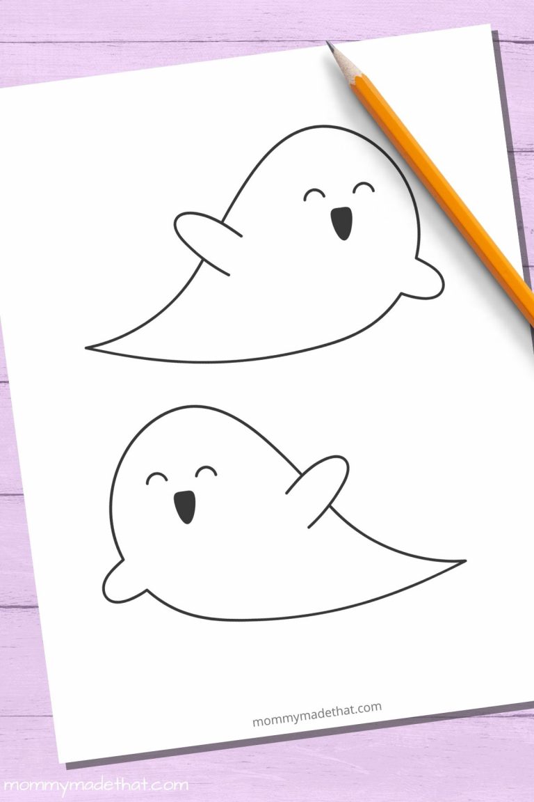Free Printable Ghost Template (Lots to grab!)