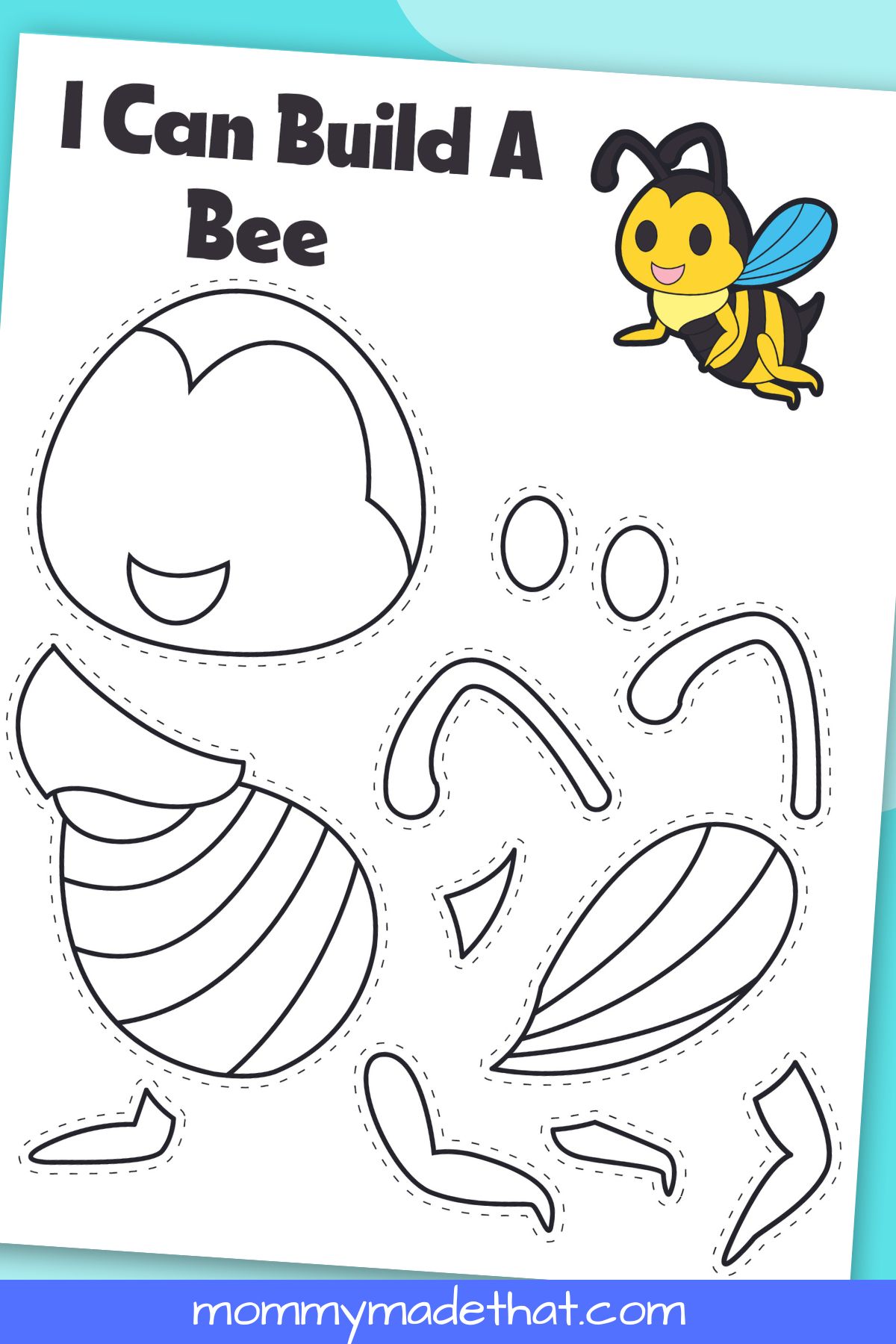 printable bee craft template