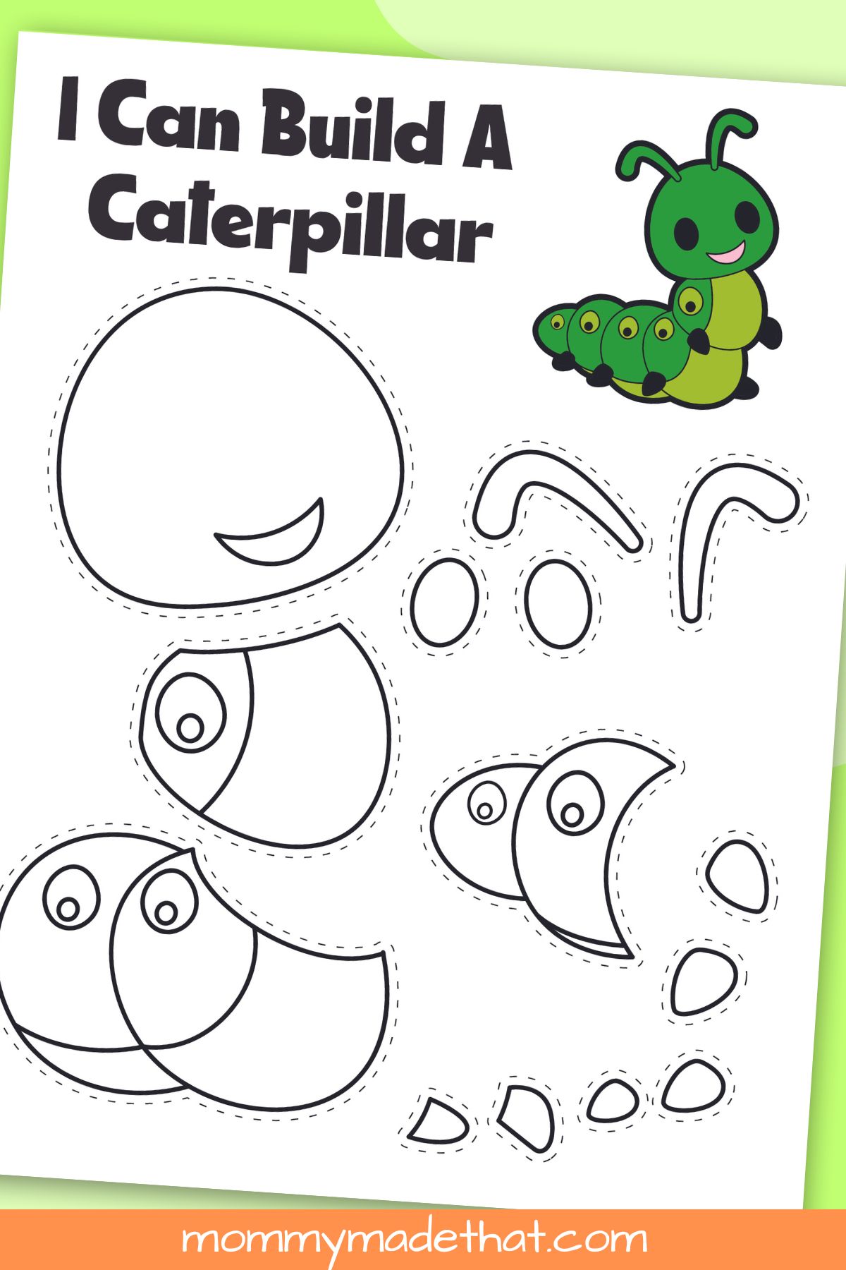 printable caterpillar craft template