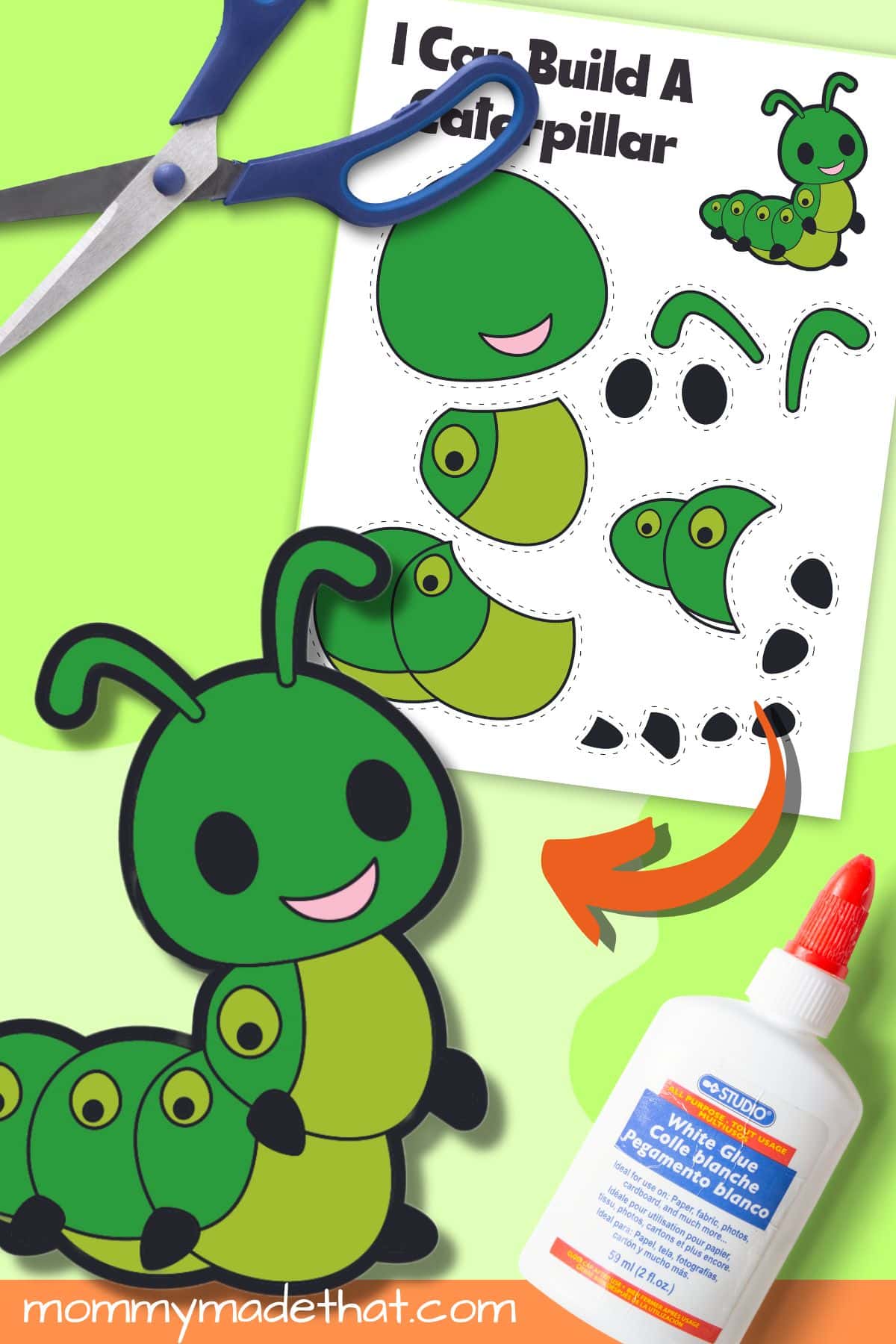 printable caterpillar craft template