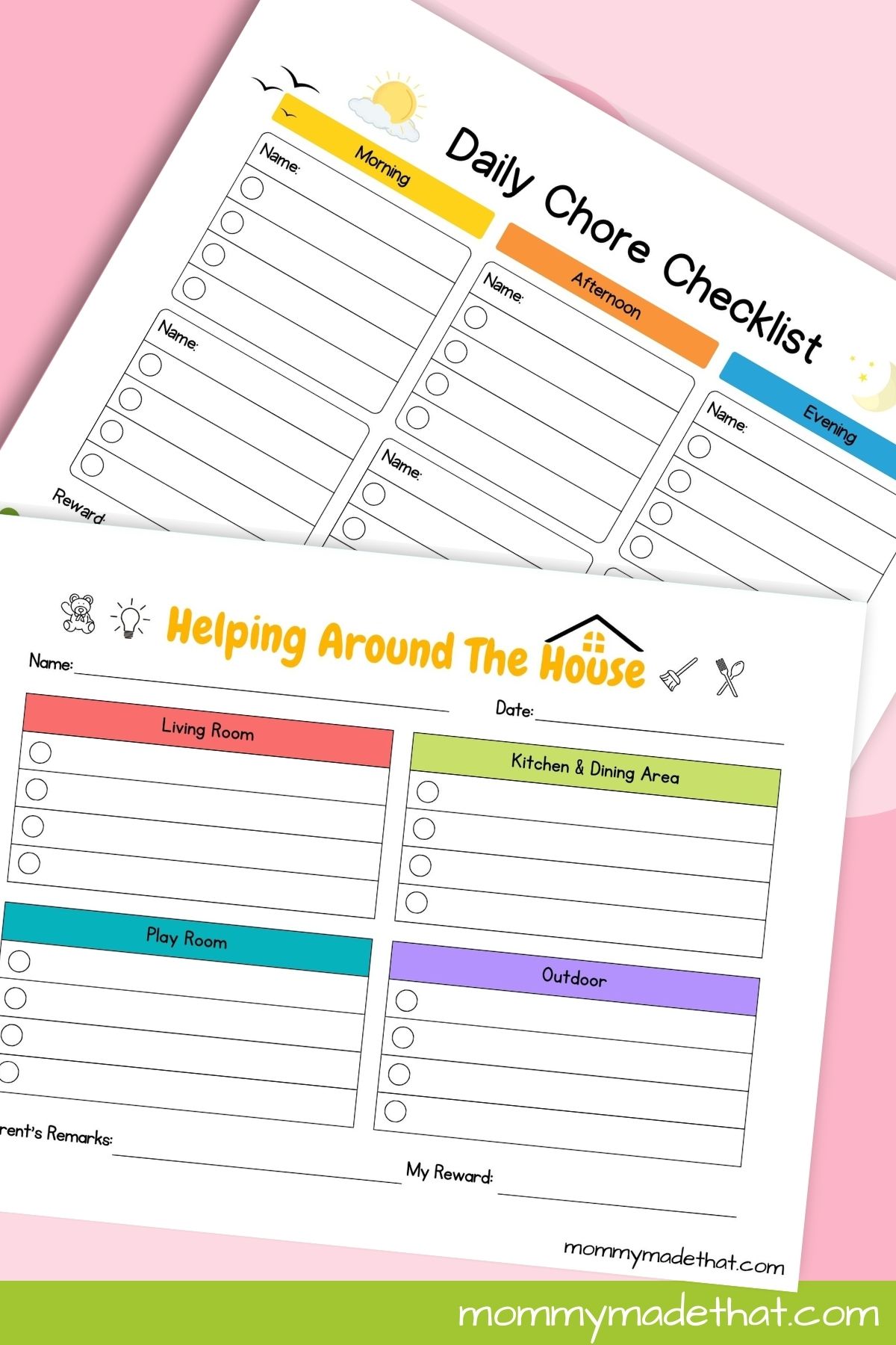 kids chore charts