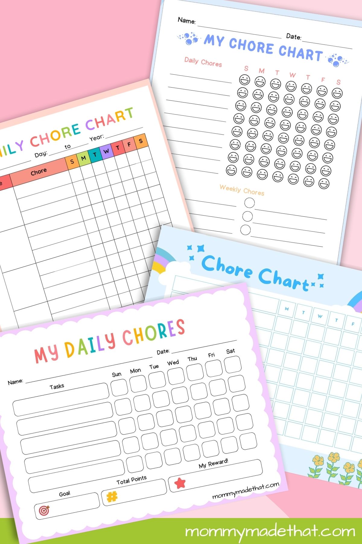 printable chore charts