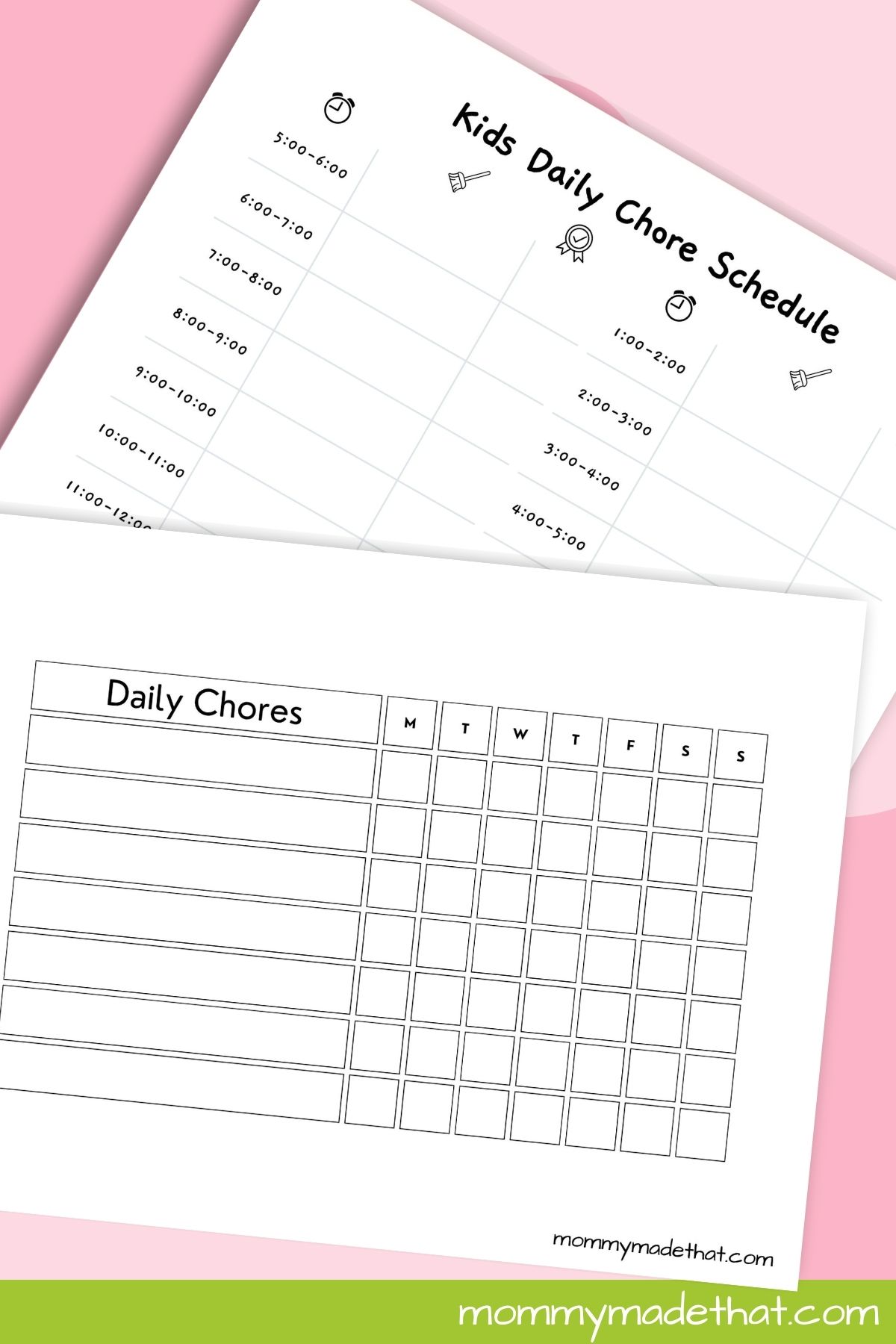 minimal chore charts