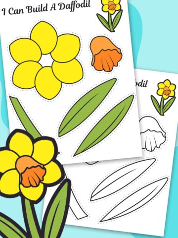 printable daffodil craft template
