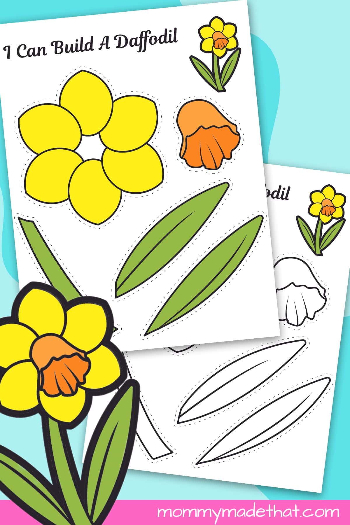 printable daffodil craft template