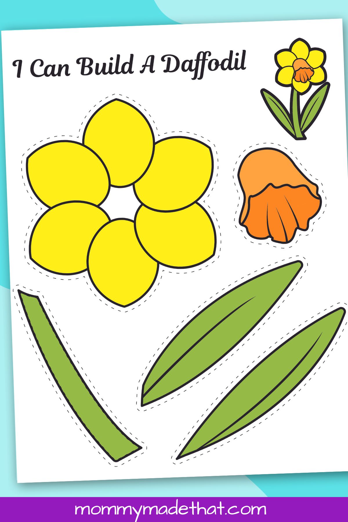 printable daffodil craft