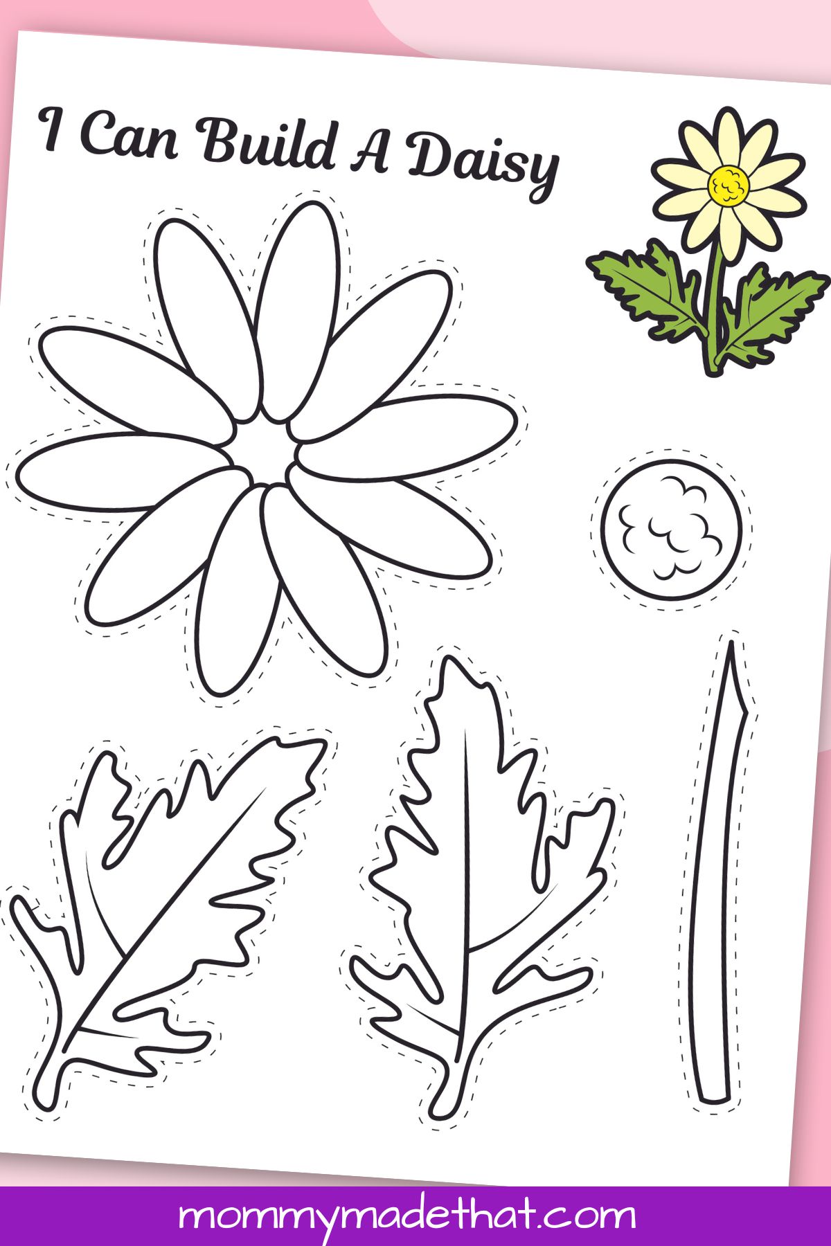 daisy craft template