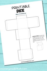 Printable Dice Template (How to Make Paper Dice)