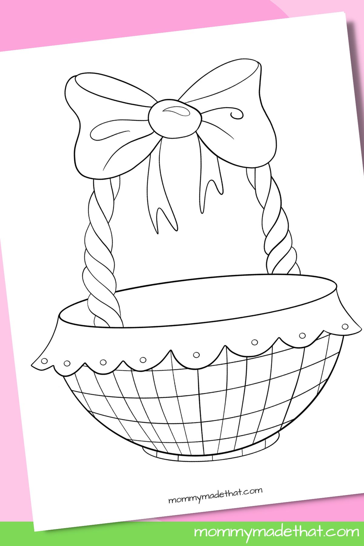 large printable easter basket template