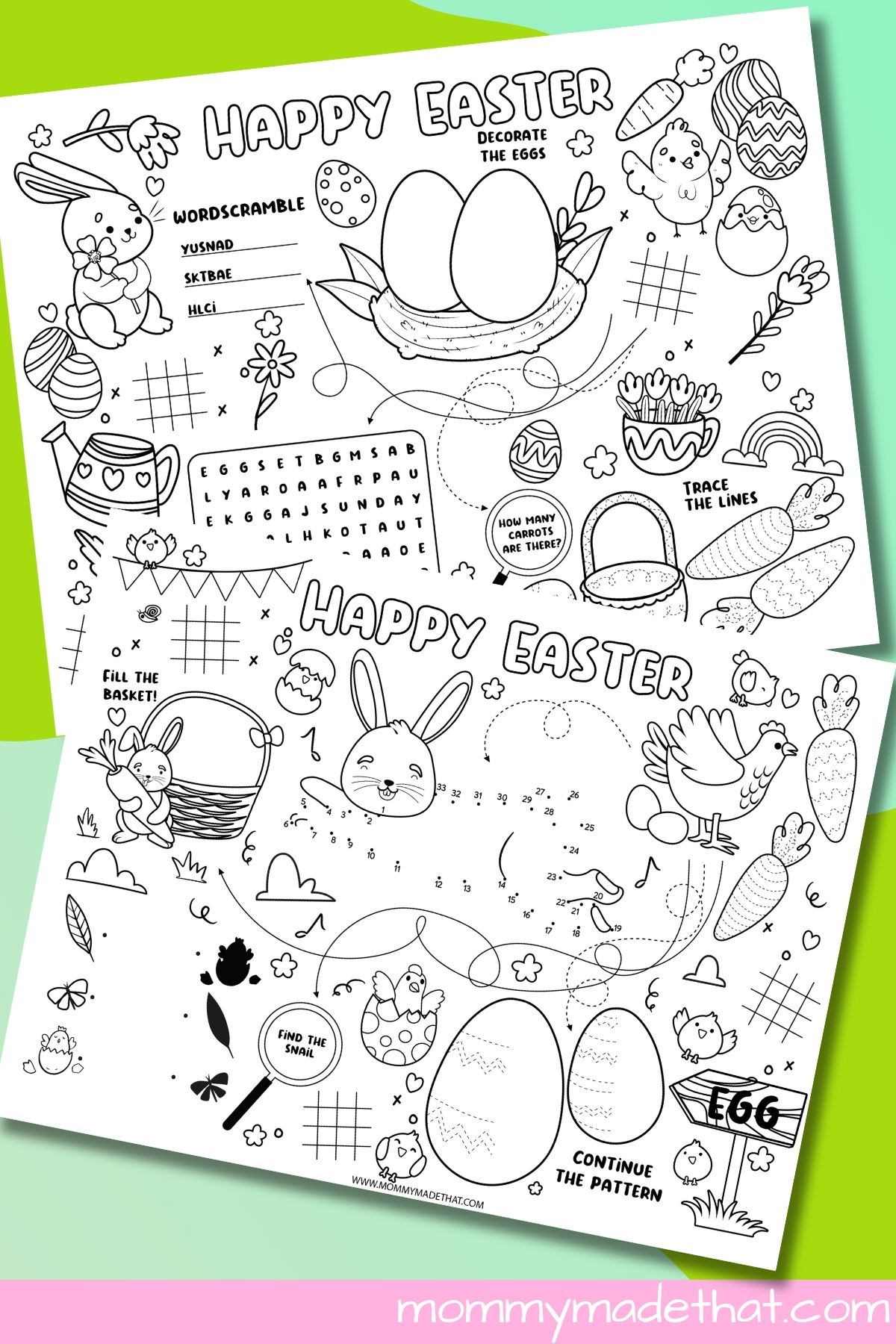 Printable Easter Placemats.