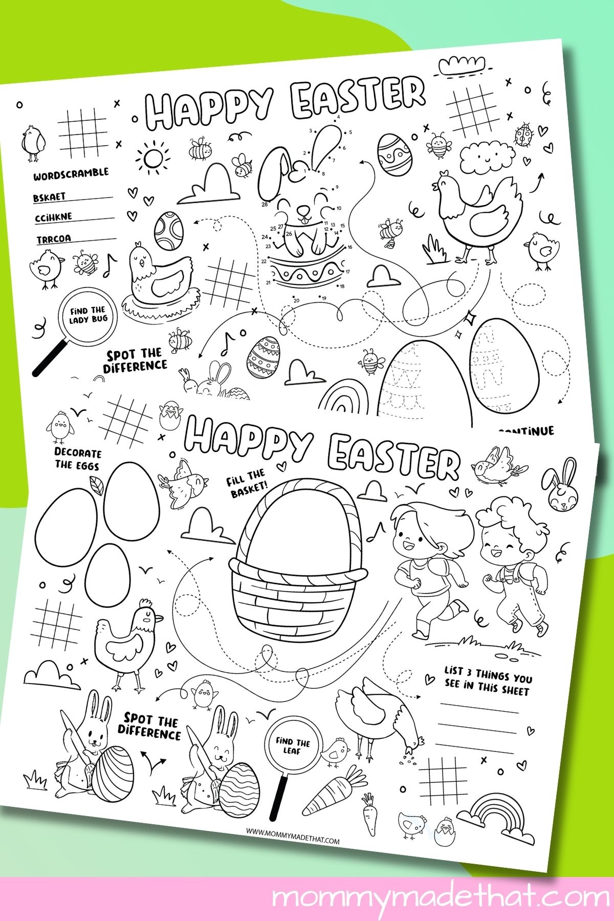 Printable Easter Placemats.