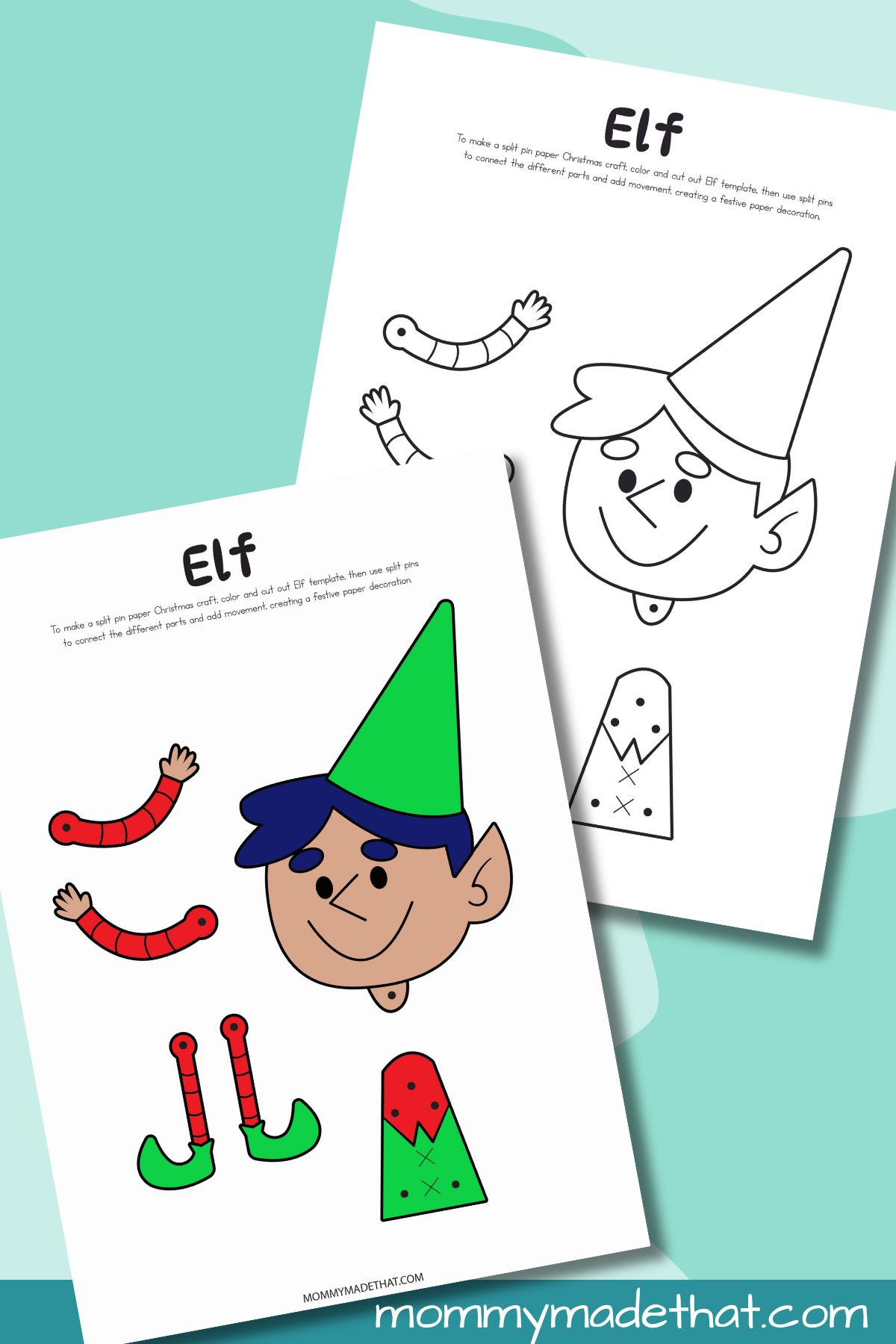 Free printable elf craft.