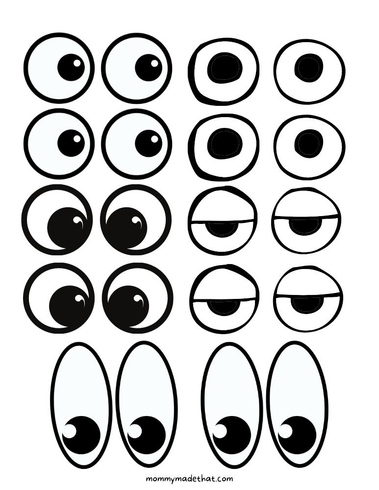 Googly Eyes for Crafts, Black and White Craft Eyes, Googly Eyes for Crafting,  Googly Eyes, Eyes for Crafts, Crafting Eyes 