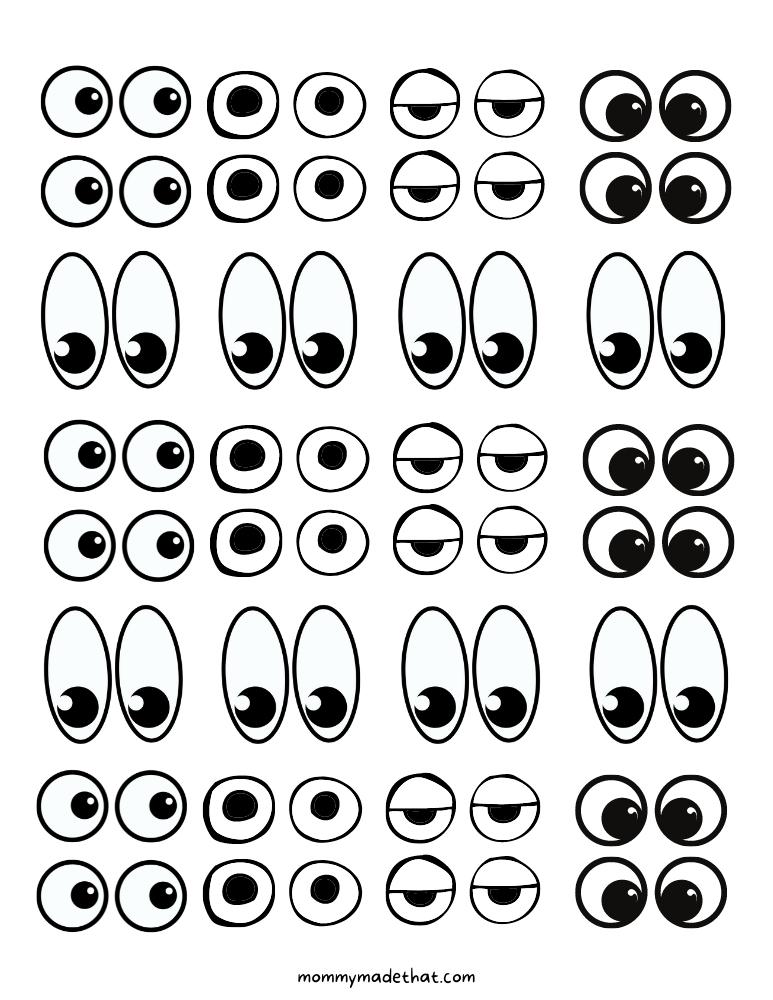 Free: Googly Eyes Clip Art Clipart - Printable Eyes For Crafts 