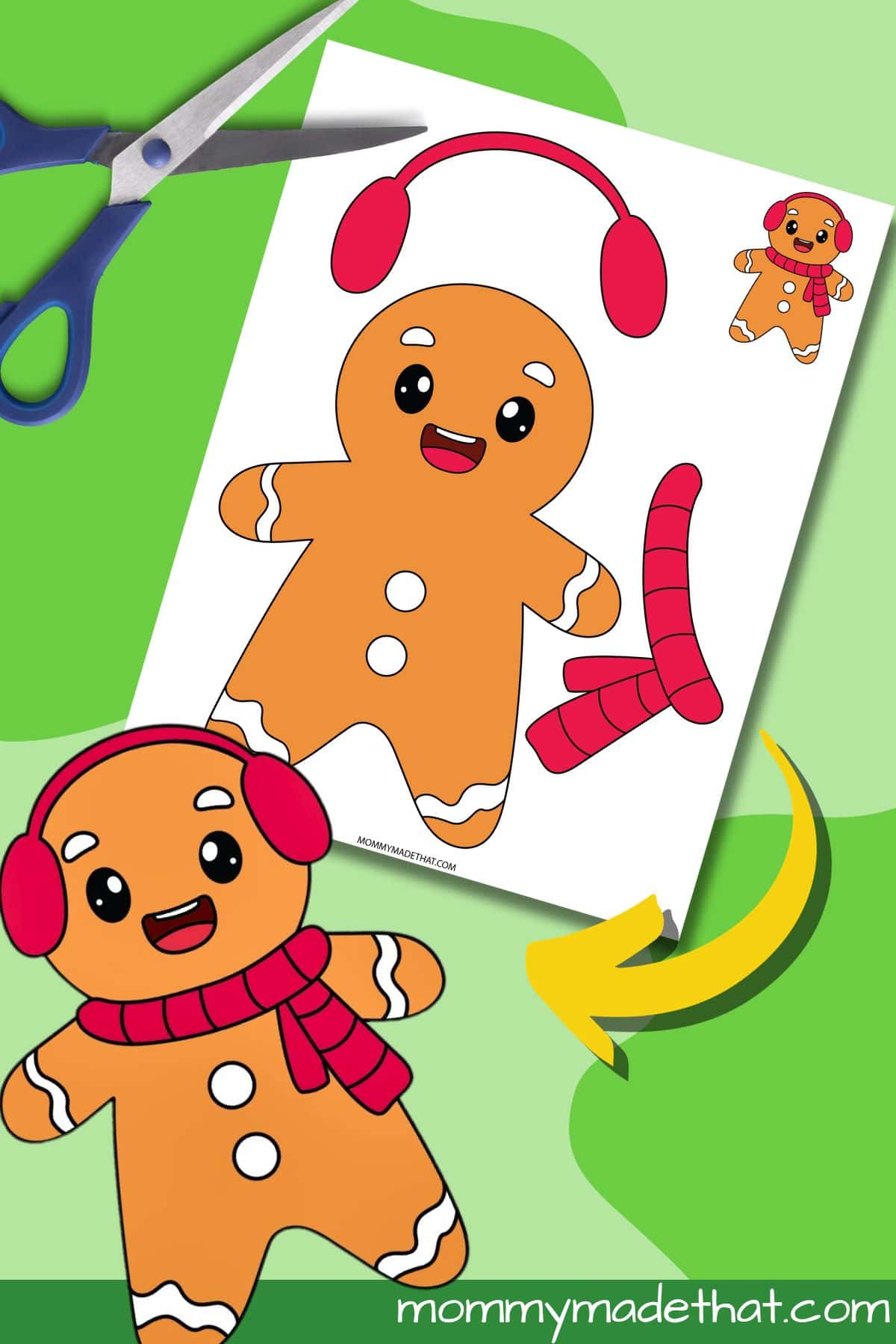 cut and paste gingerbread man craft