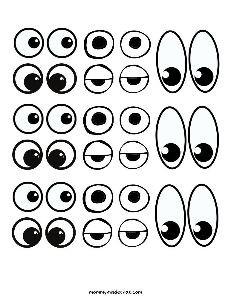 Free Printable Googly Eyes (Tons of Sizes!)