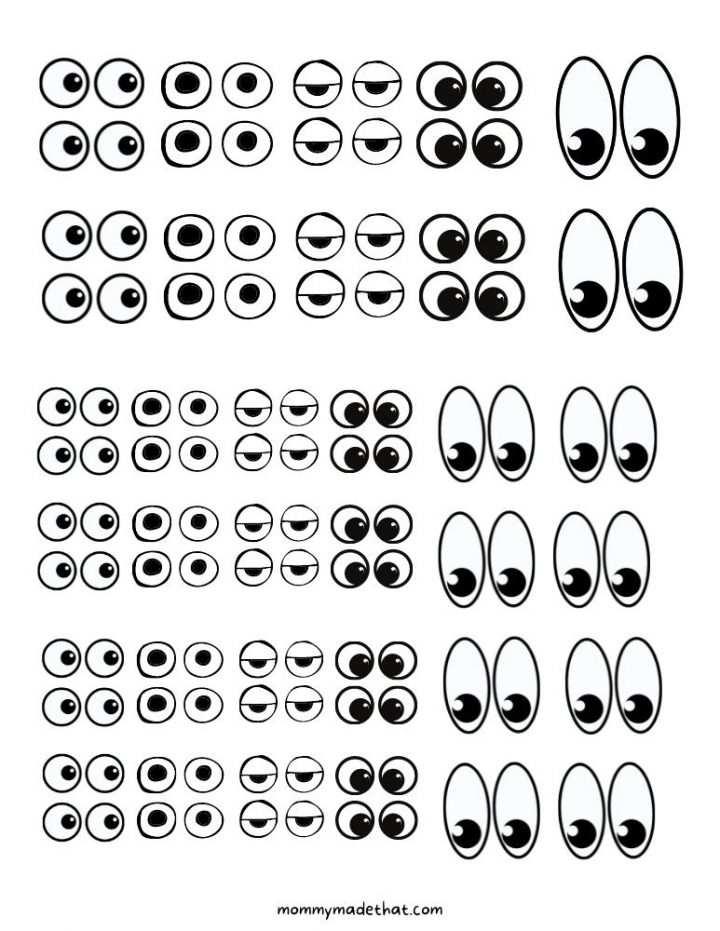 Free Printable Googly Eyes (Tons of Sizes!)