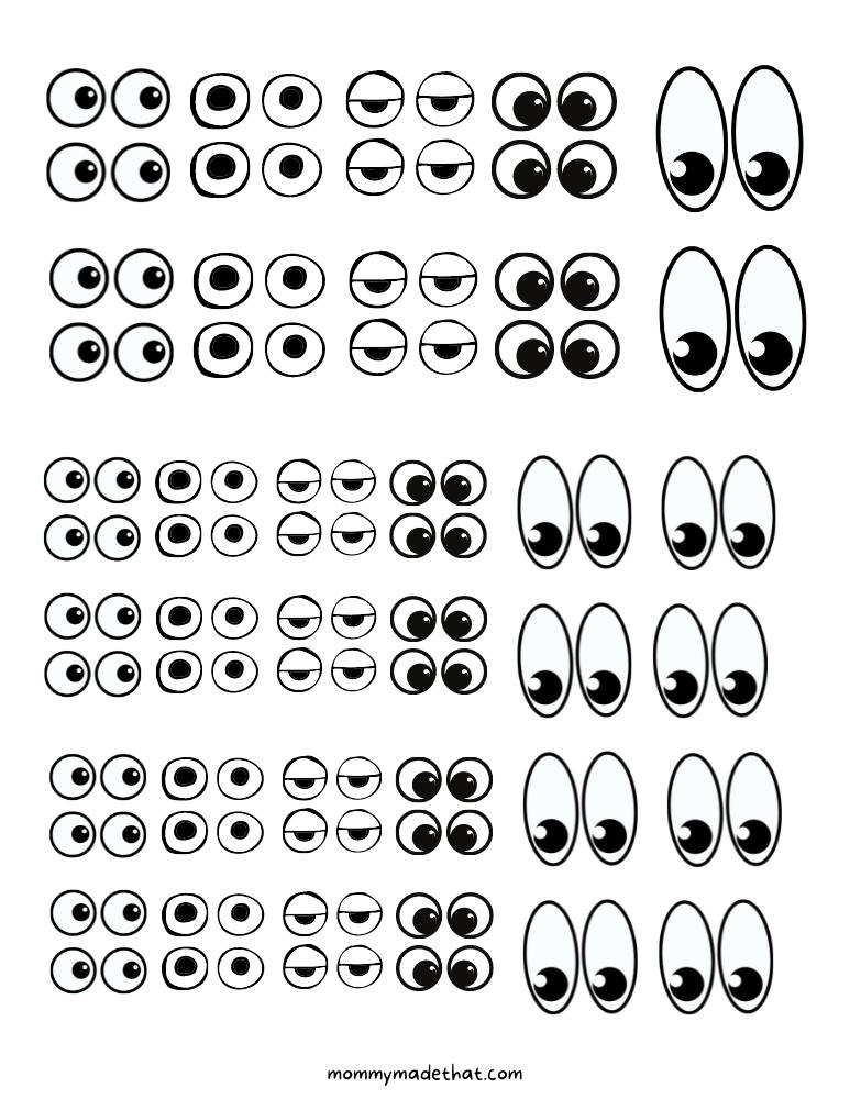 Free Printable Googly Eyes (Tons of Sizes!)