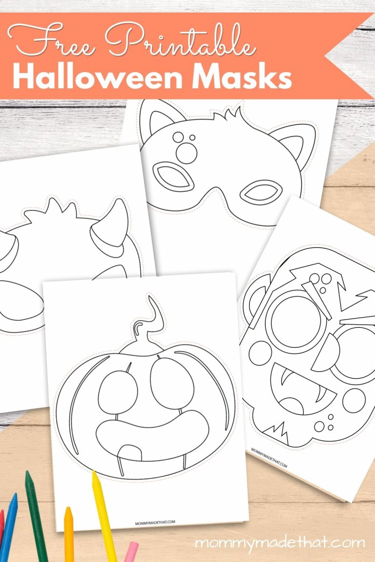 Free Printable Halloween Coloring Masks Free Printable Halloween Coloring Masks