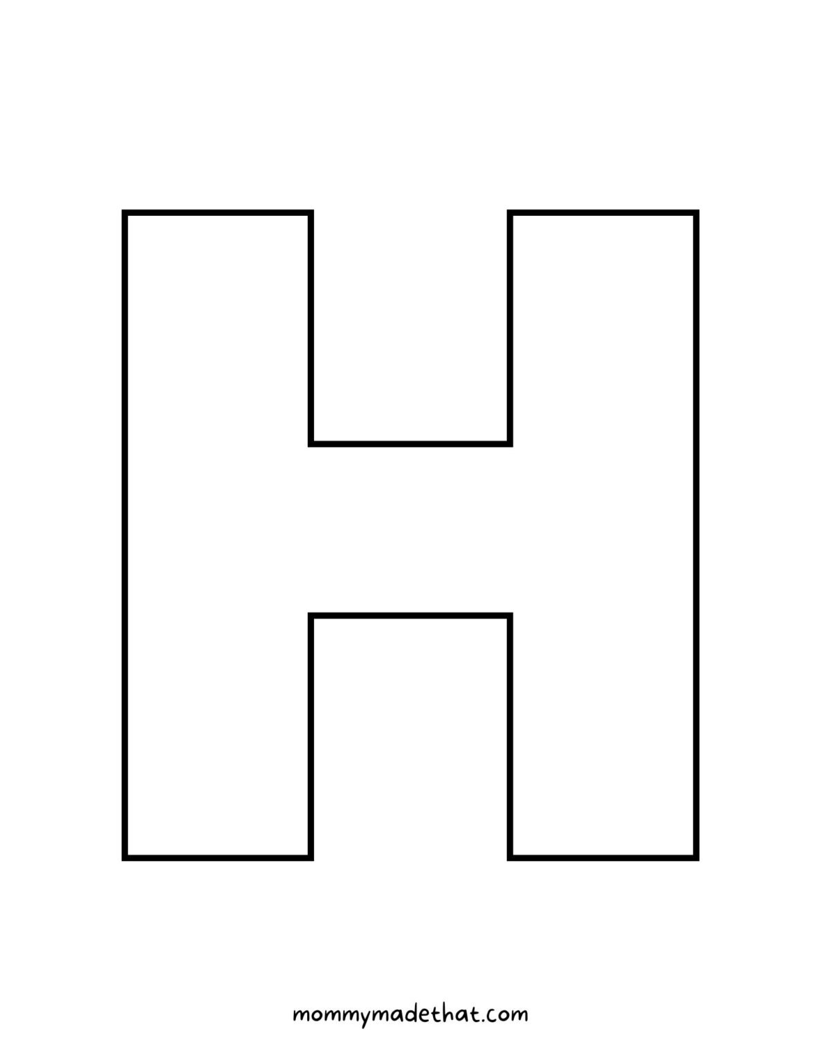 Printable Letter H (Grab the Free Template!)