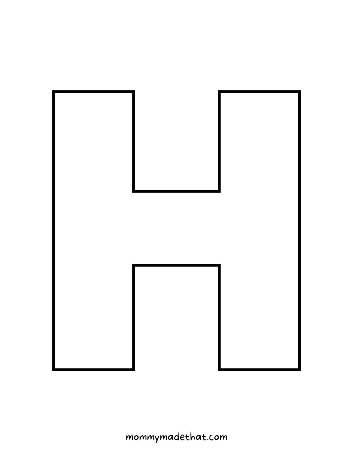 Printable Letter H (Grab the Free Template!)