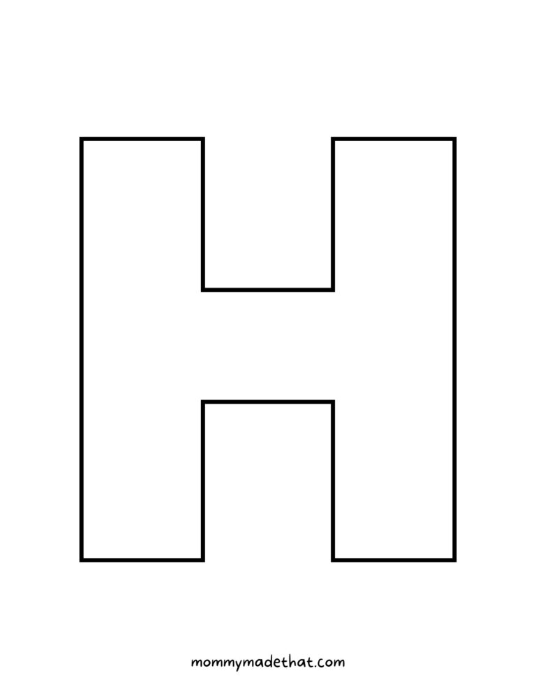 Printable Letter H (Grab the Free Template!)