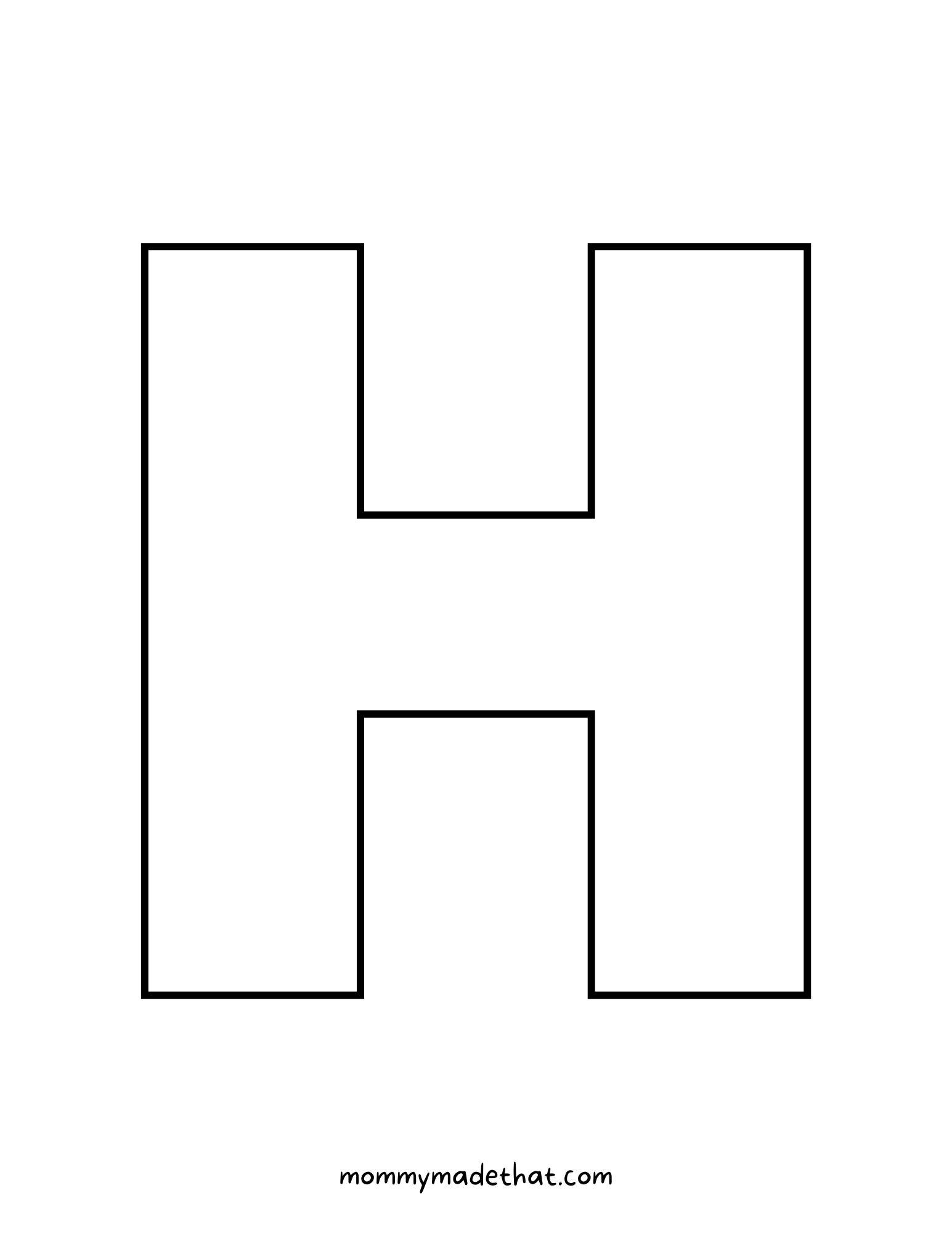 letter H template