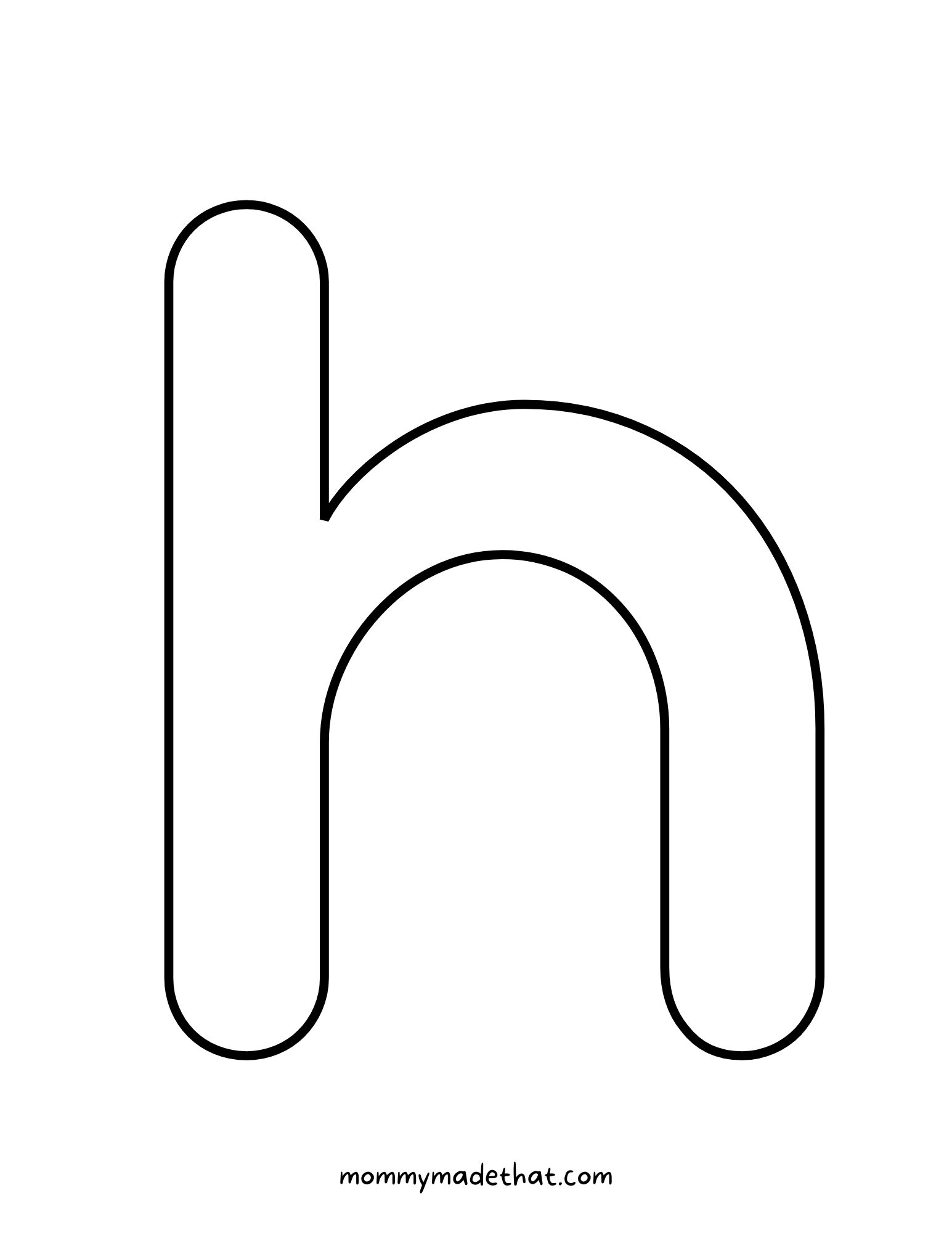 letter h outlines