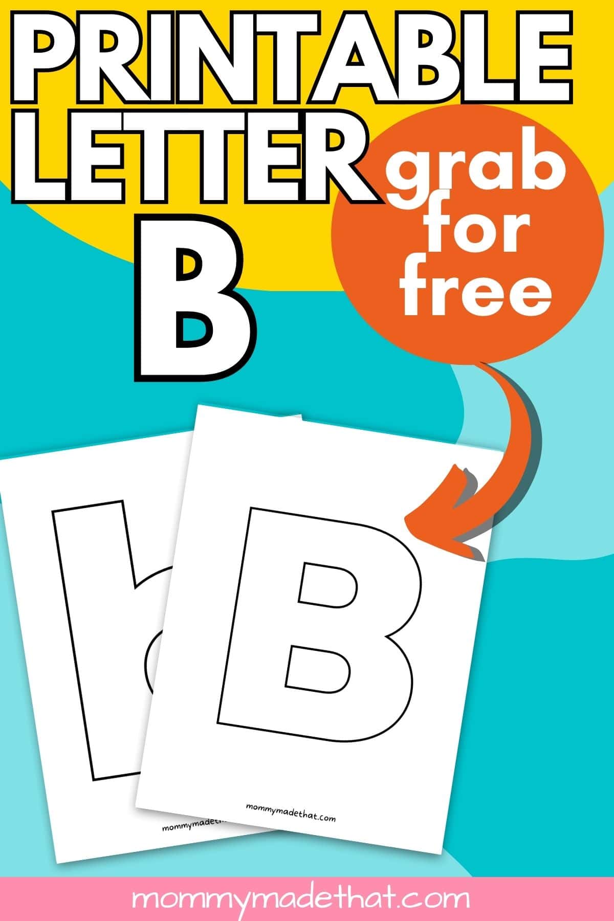 free printable letter B for ABC crafts