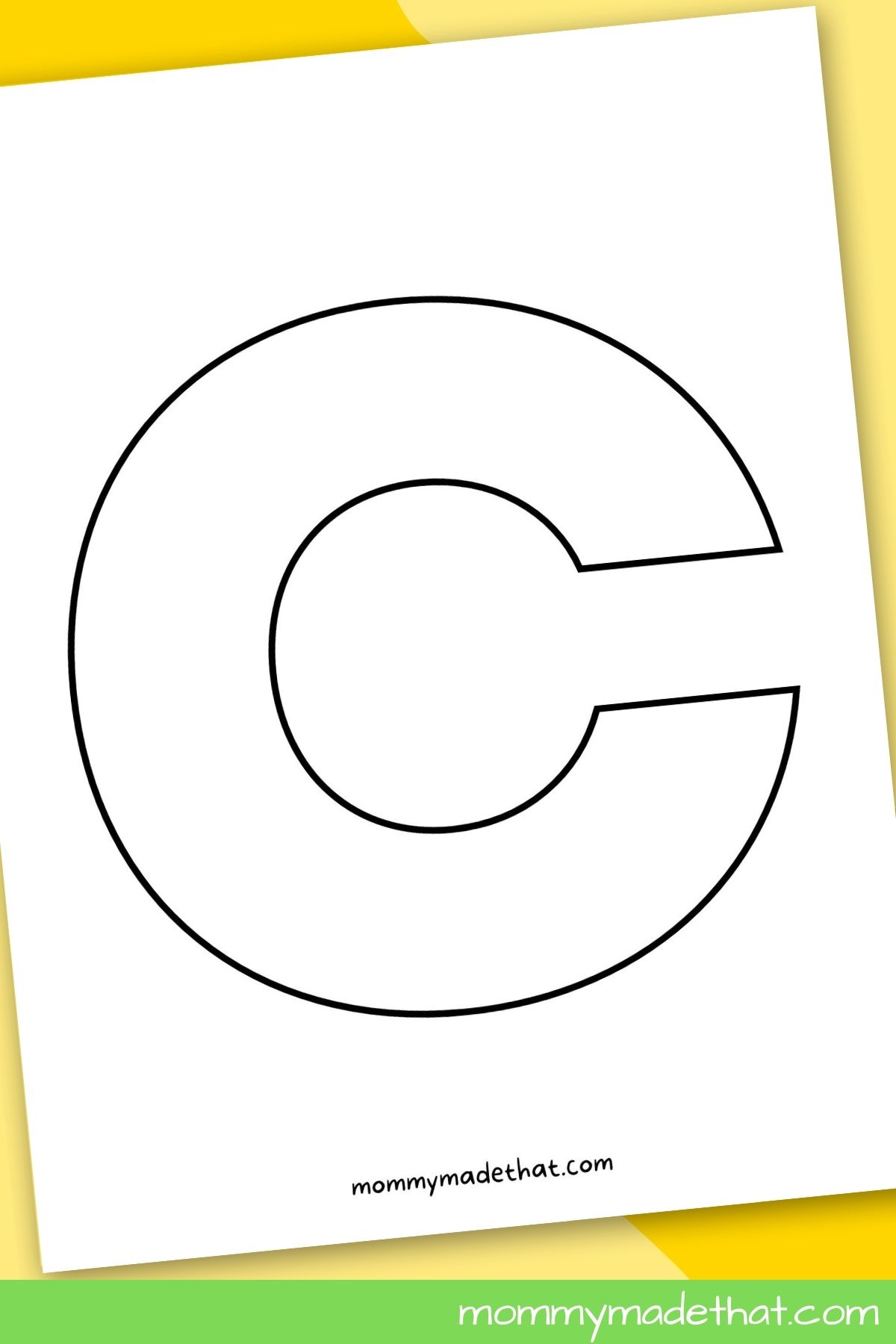 printable uppercase letter c