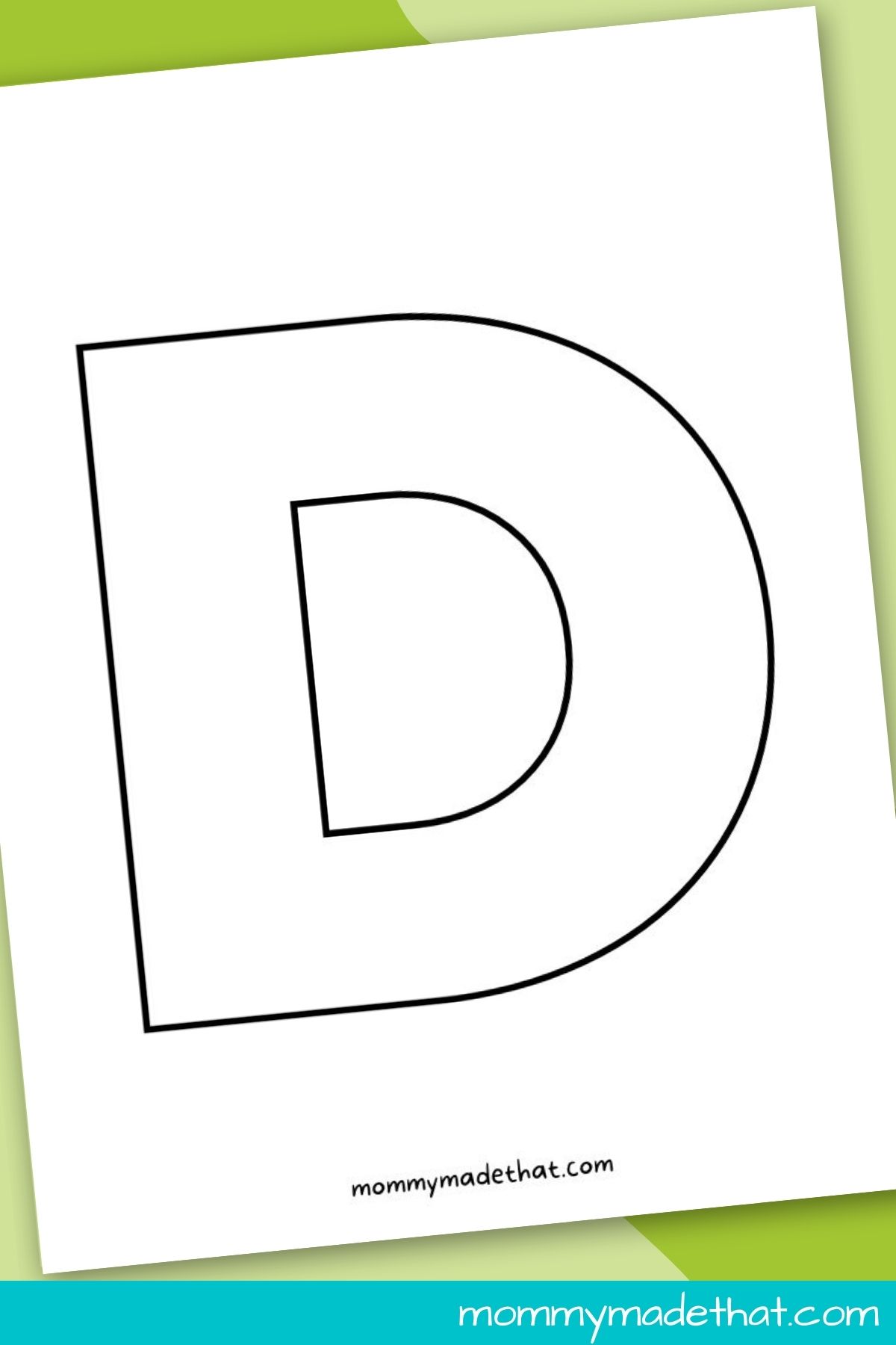 printable letter D