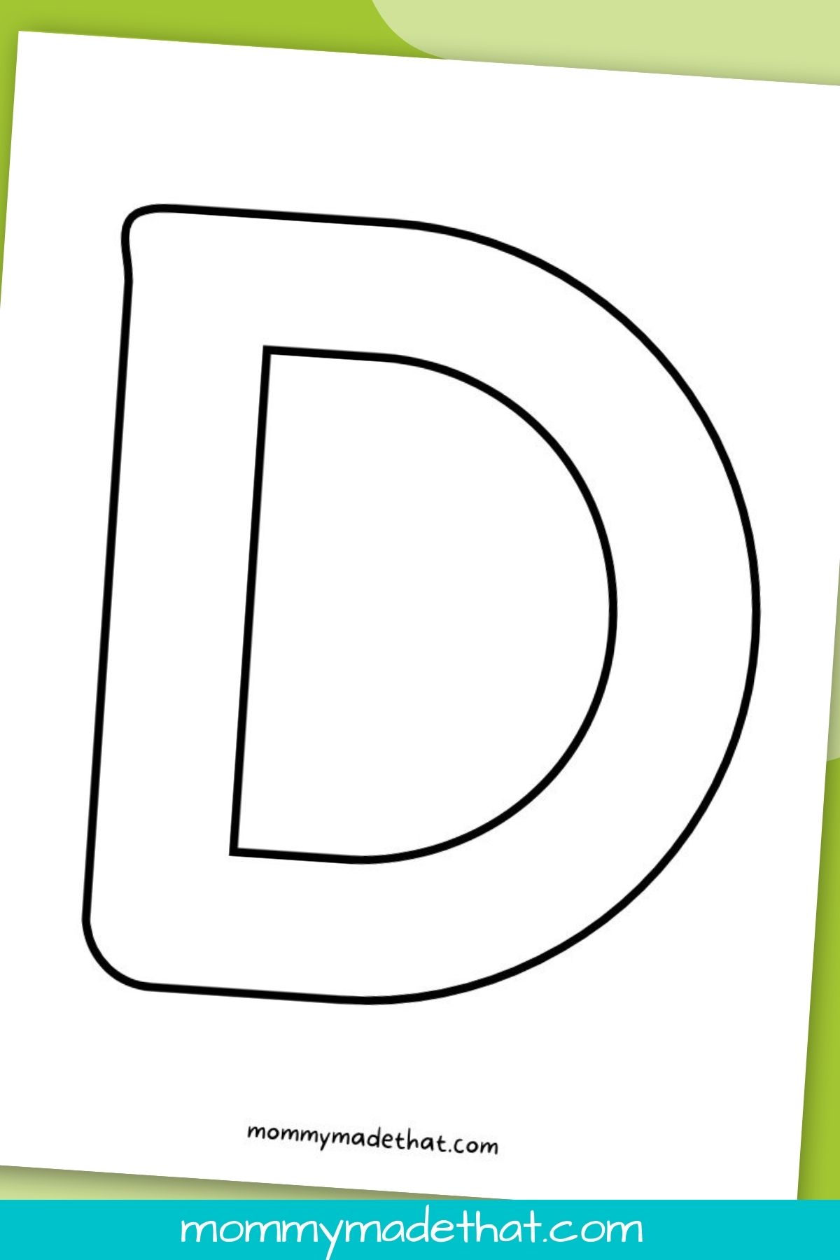 Printable Letter D (Grab the Free Template!)