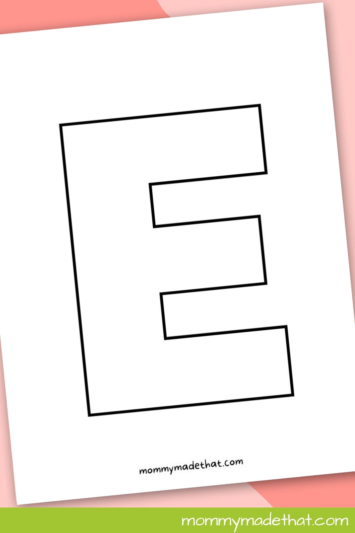 printable letter E