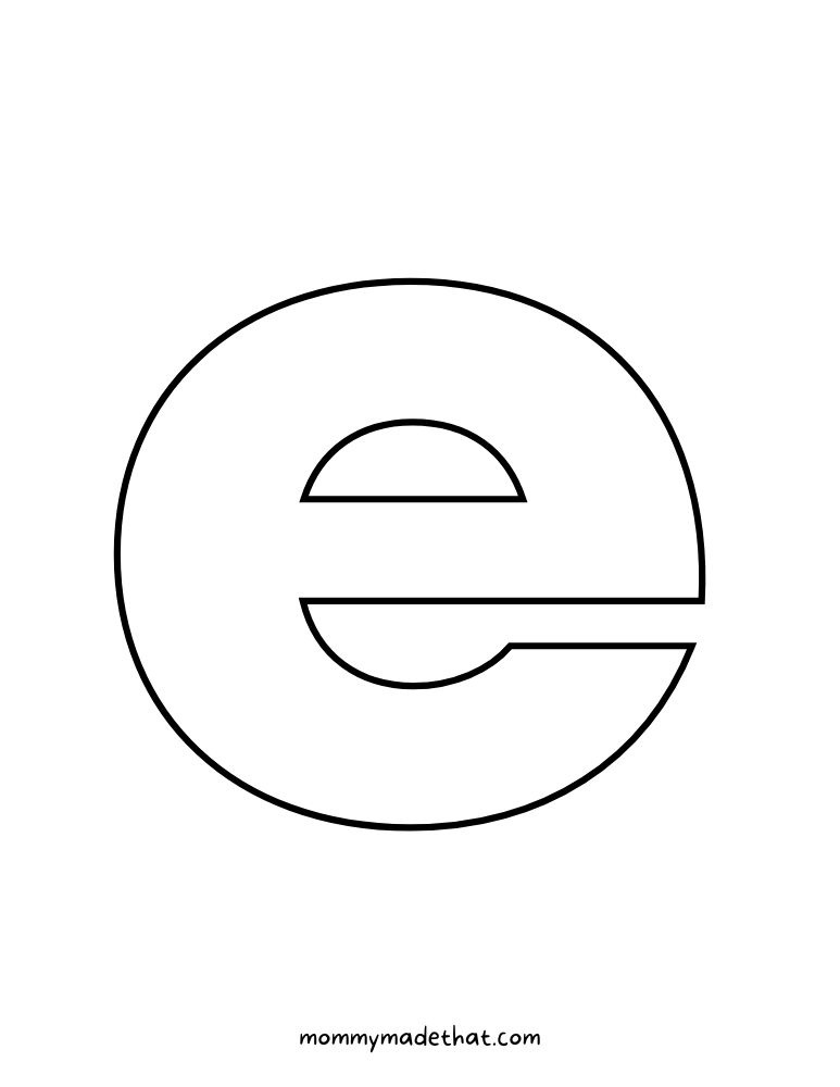 Letter E print