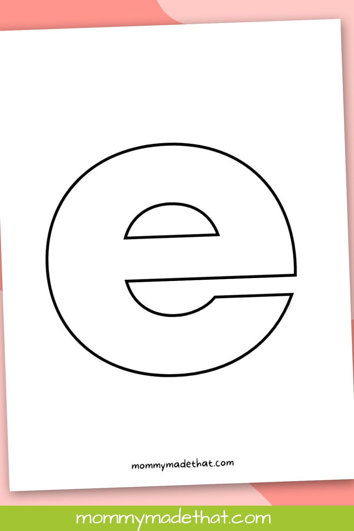 printable letter E