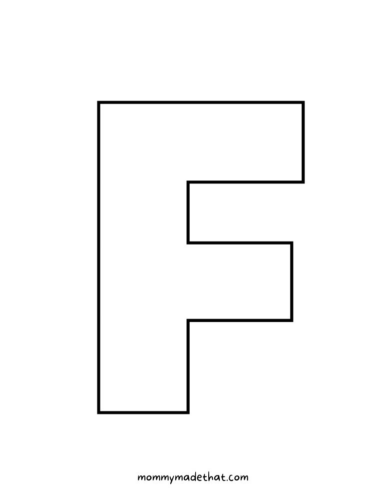 letter f printout