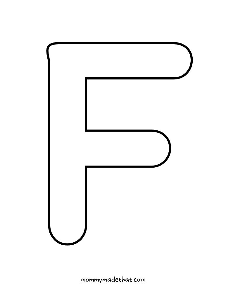 letter f outline