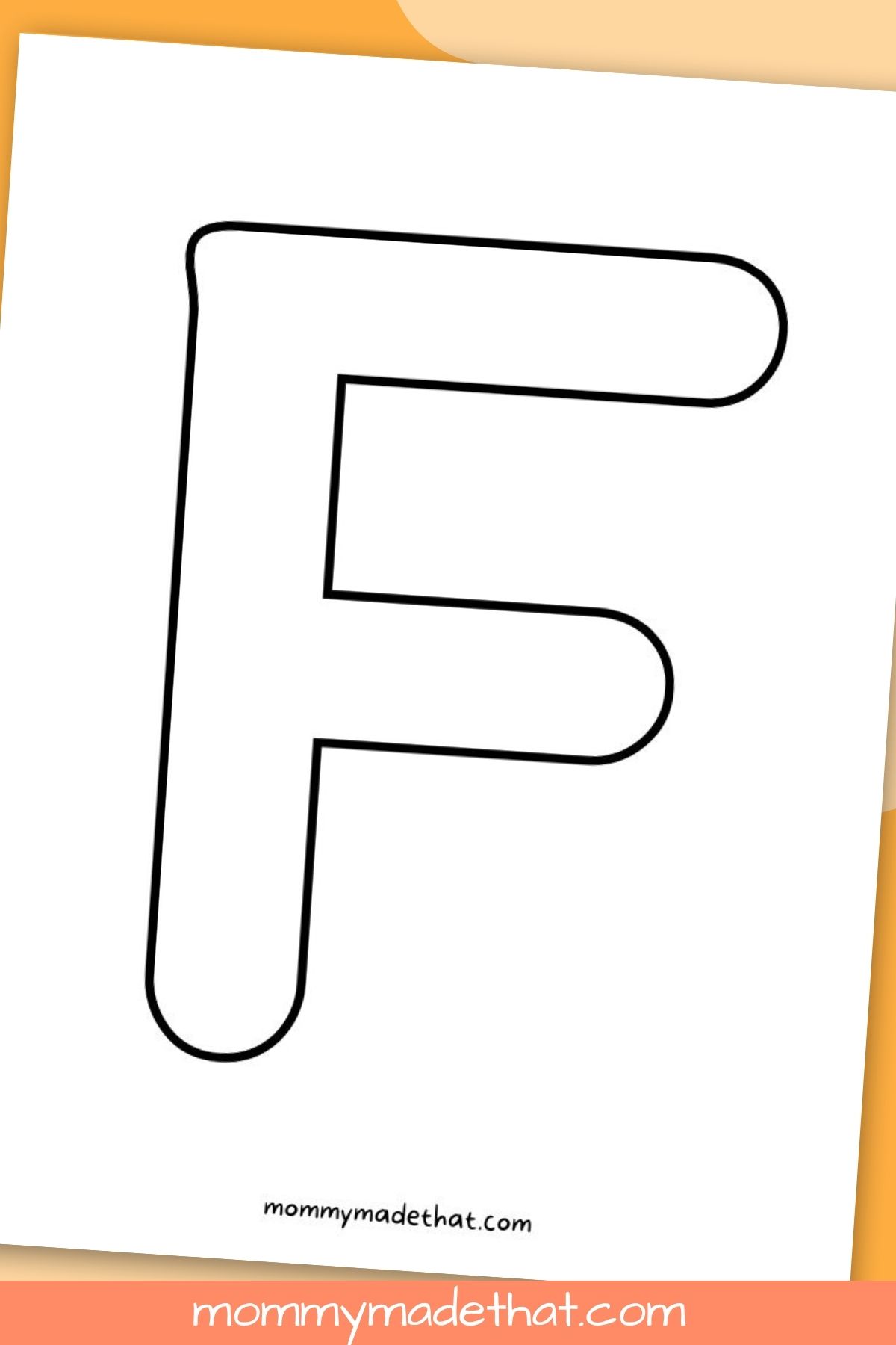 big letter f outline