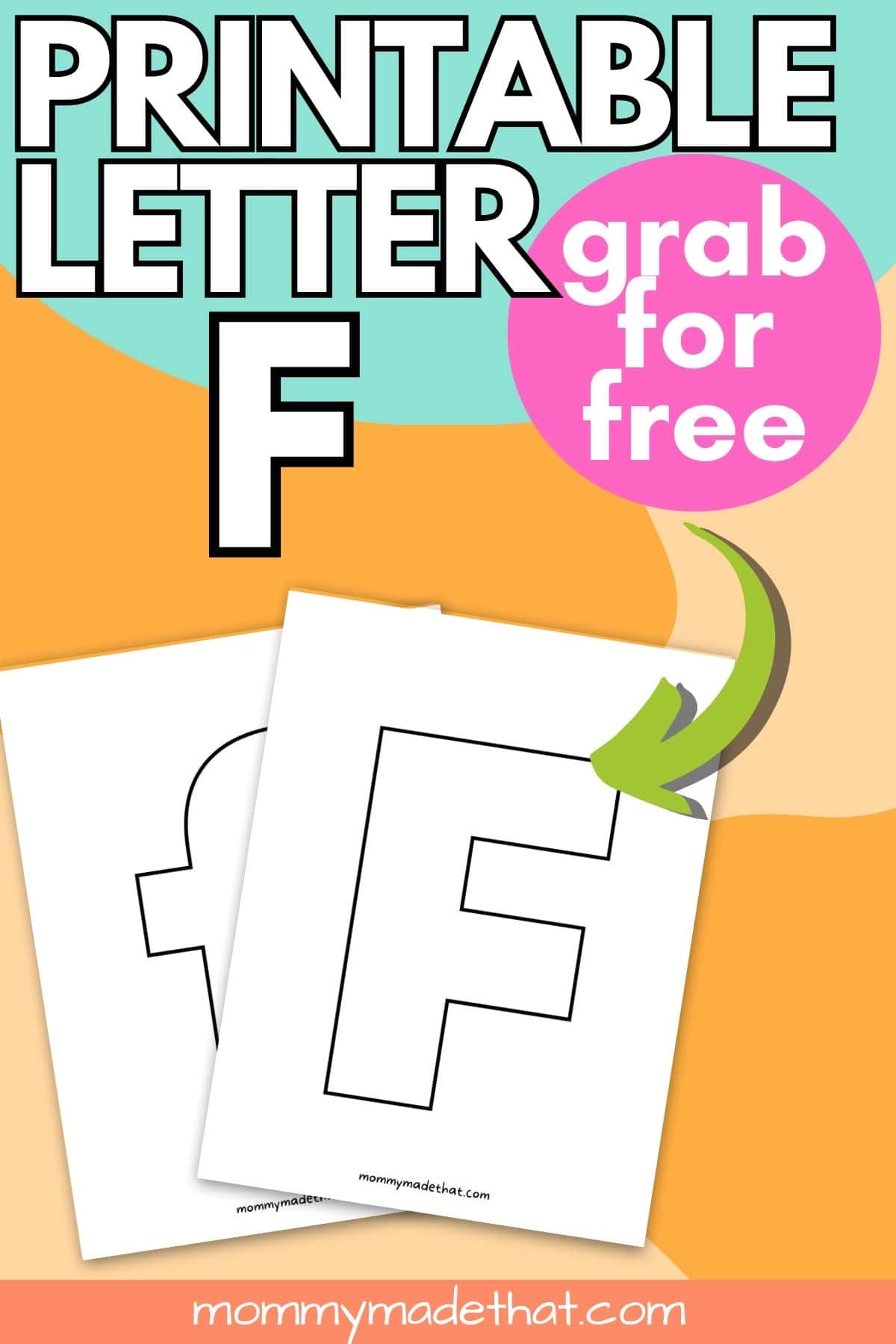 Letter F printable for activities and abc crafts