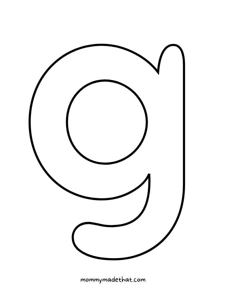 letter g template